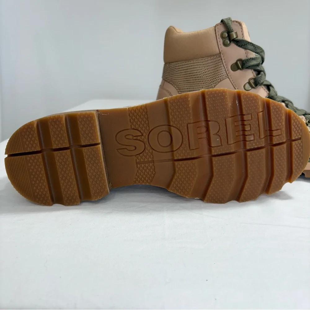 Sorel Women's Lennox Lace Up Leather Waterproof Hiking Boots Shoes Tan 10 NWT‎